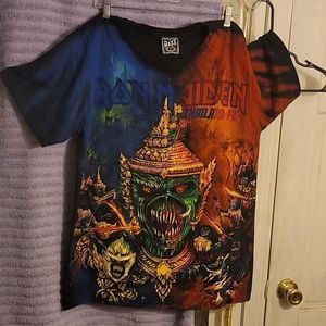 NWOT Vintage LG The Maxx Rock IRON MAIDEN ThaiFC 100% Cotton soft, blk brn gold